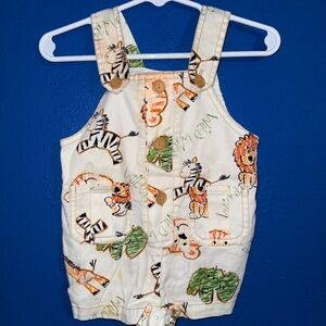 Baby Steps Safari Adventure Overalls - White and Black